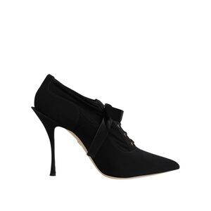Dolce & Gabbana Black Lace Up Stiletto Heels Pumps Women's Shoes